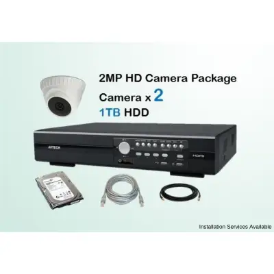 AVTECH HD-Dvr 1TB with 2 Camera 1080P High Definition