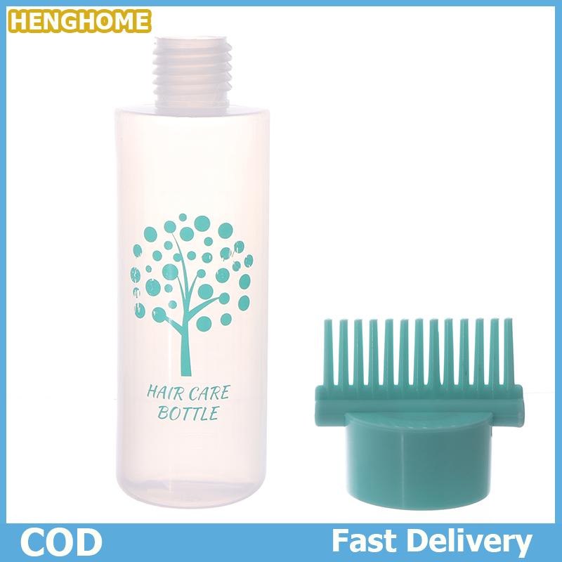 HENGHOME 180ml bơm lại chai cho Thuốc nhuộm tóc dầu gội đầu nhựa Applicator Lược pha chế Salon dầu tóc màu thợ làm tóc Công cụ tạo kiểu