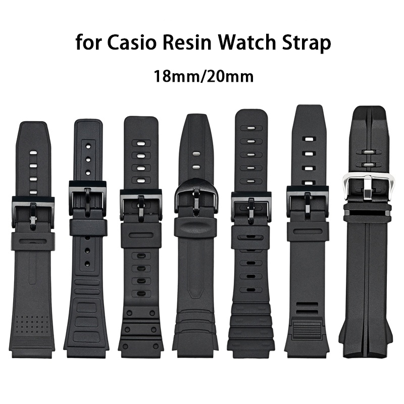 Sports Rubber Strap 18mm 20mm for Casio Electronic Watch Accessories for G-Shock Waterproof Resin Silicone Watch Band Bracelet ราคา 58 บาท*ส่งฟรี