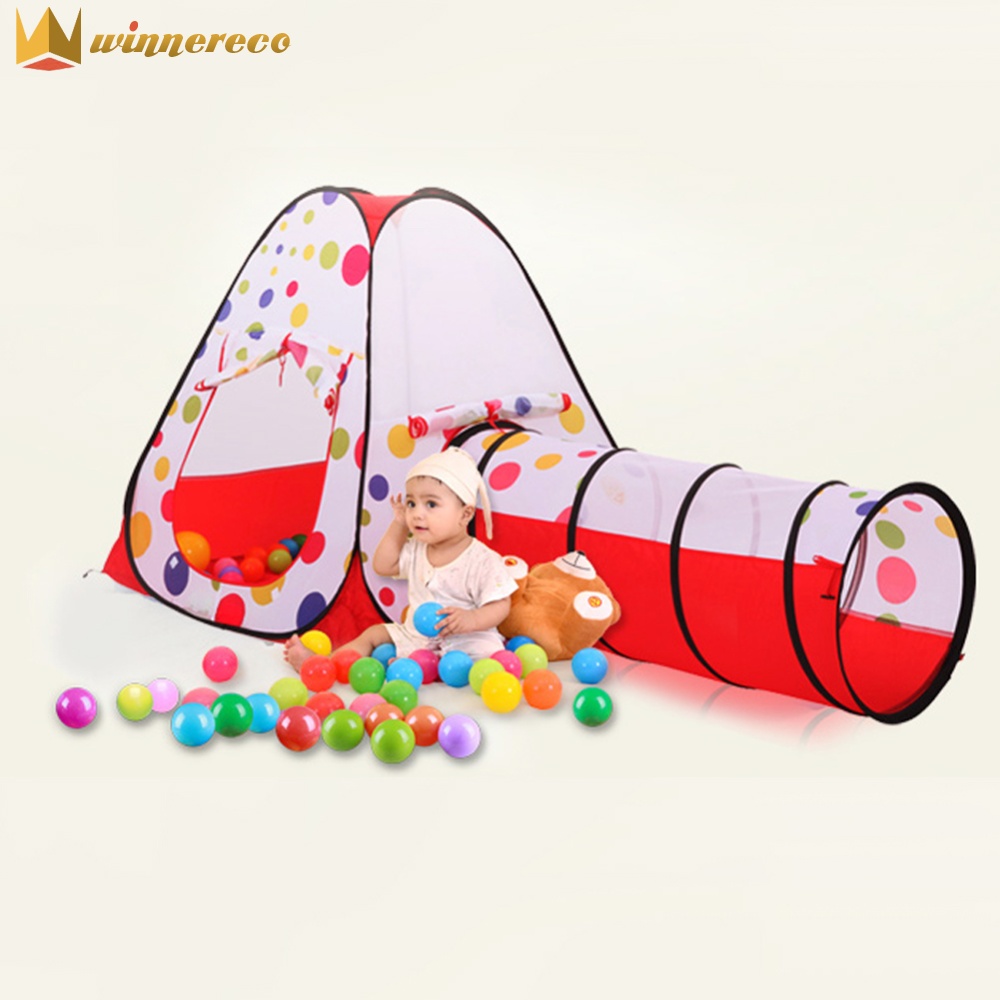 Children's Outdoor Play Tents and Tunnels 3-Piece Pop-Up Bright Color Playhouse for Kids Active Play ราคา 797 บาท*ส่งฟรี