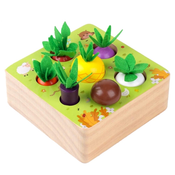 Fruit Vegetable Matching Game Toys Kids Harvest Carrots Farm Vegetable Fruit Learning Cognition Toy for Childre