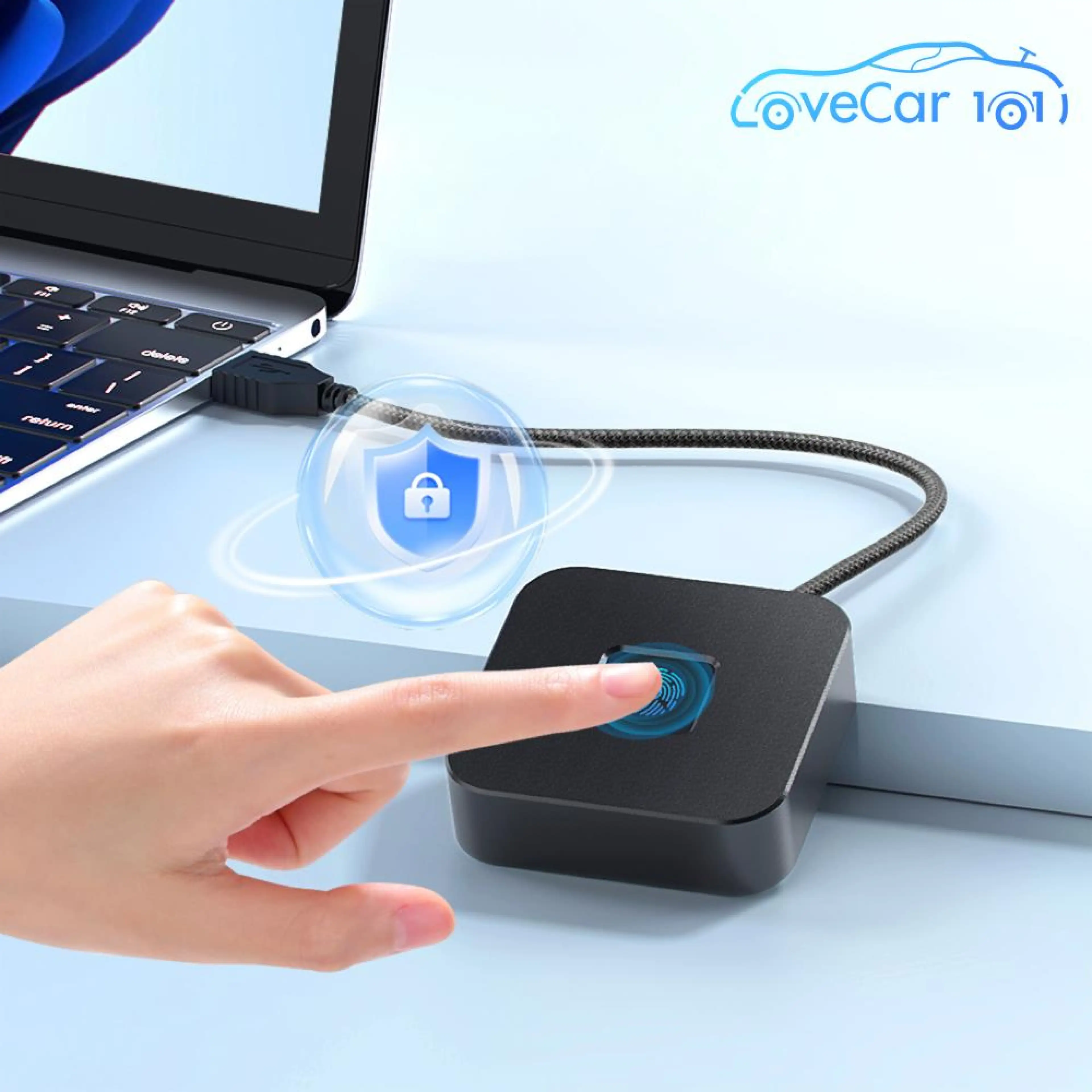 USB Fingerprint Reader with 5ft Cable For Windows Hello Fingerprint Reader Biometric Fingerprint Login Reader for Windows 10/11