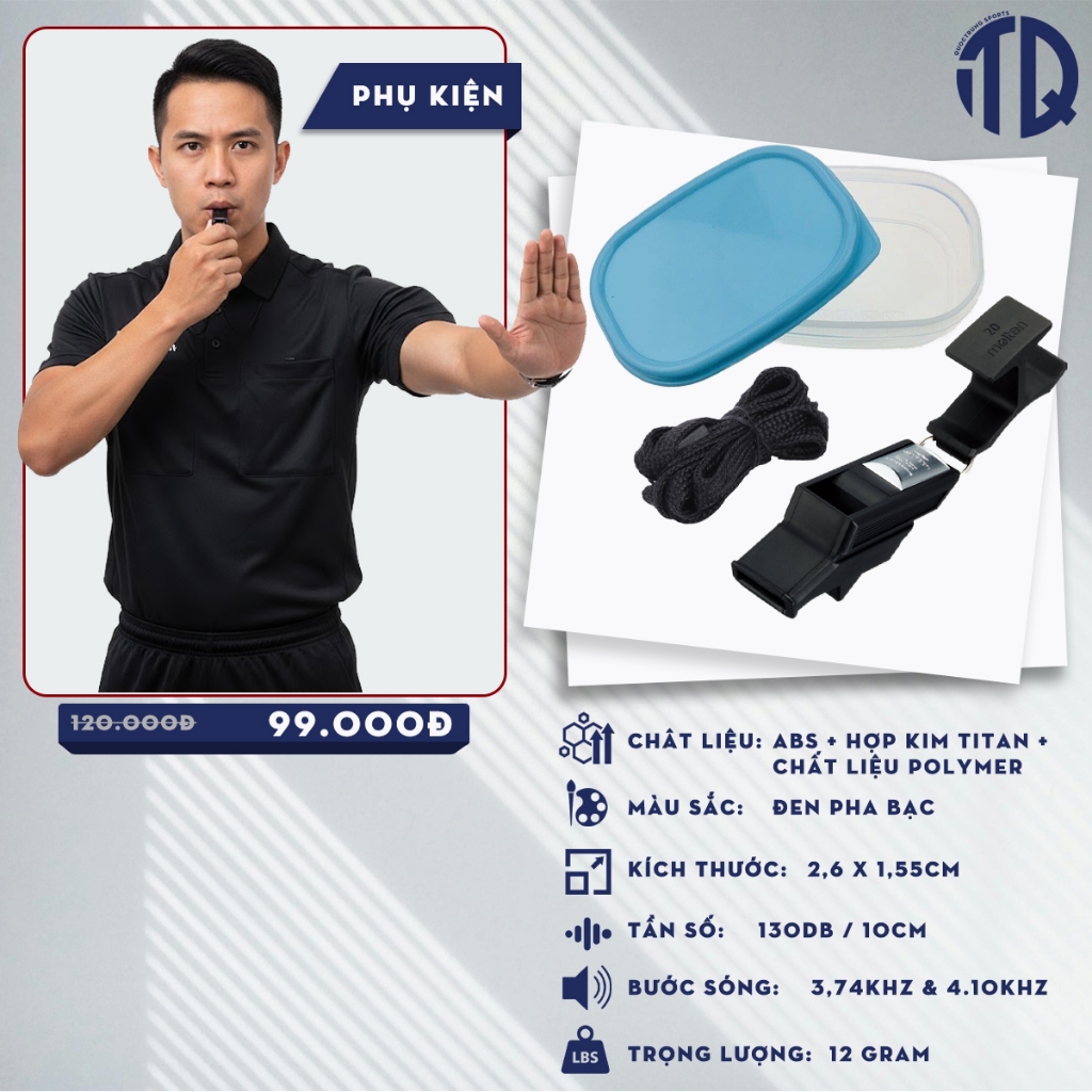 Còi Trọng Եài Titanium HRS Phiên Bản Kèm Hộp Đựng, Dây Đeo, Nẹp Tay, Đệm Còi Dành Cho Trọng Եài