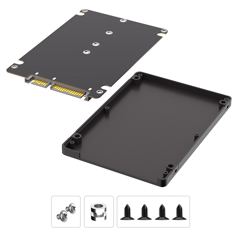 [Crystalawaking] M.2 Ngff B Key Để 2.5 Inch ổ SSD SATA Bao Vây Bền Nhôm Vỏ đựng ổ cứng Tương Thích Với 6Gbps SSD Cho Dữ Liệu Sao Lưu Và Truyền