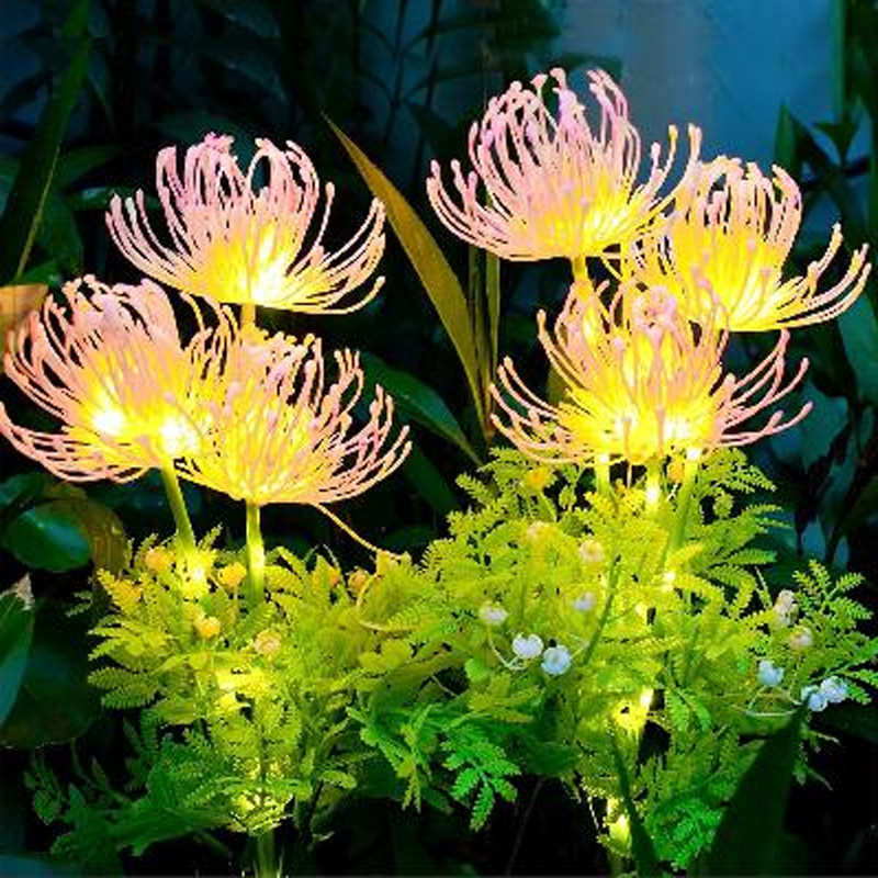 Solar Flower Light LED 3 Head Outdoor Flower Waterproof Hore Flower Solar Light Yard Pathway Decor Lampu Taman Hiasan 太阳能灯