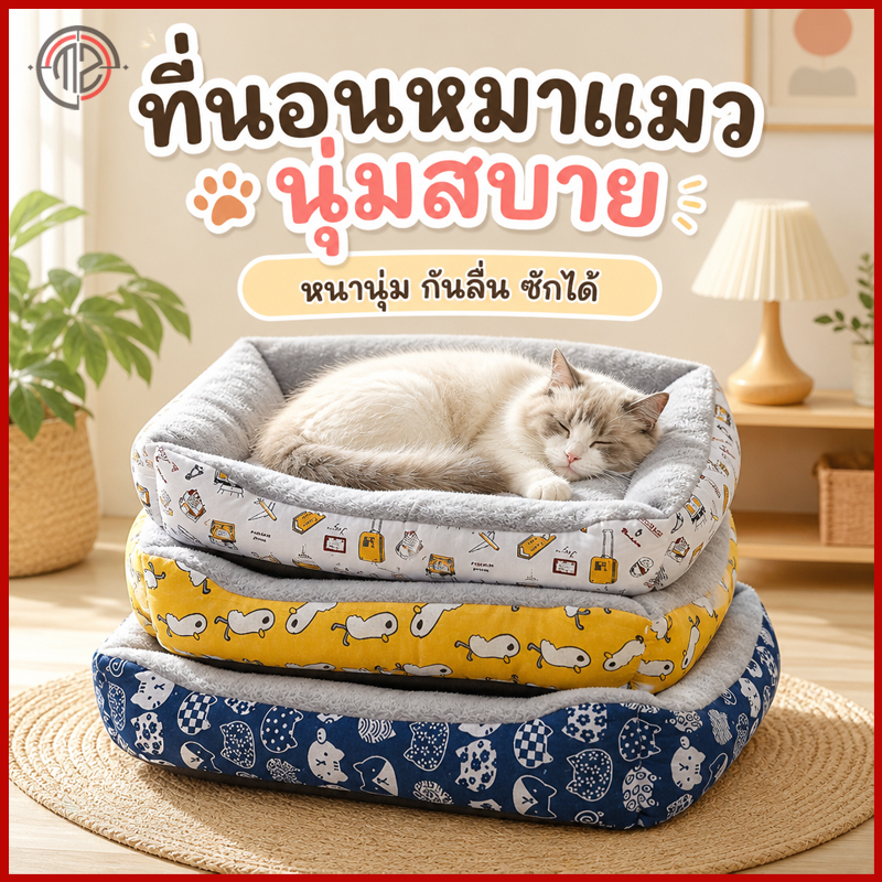 ที่นอนเย็นสัตว์เลี้ยง เบาะนอนสัตว์เลี้ยง ผ้าระบายความเย็น 