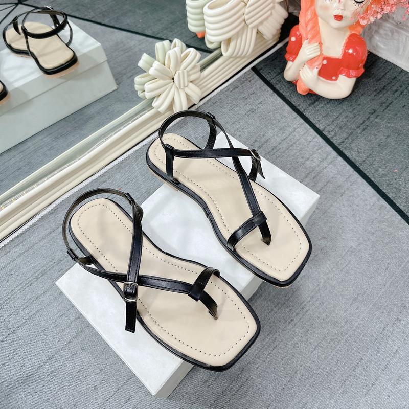 Dép sandal nữ xỏ ngón đế bệch đi học Dép quai hậu nữ sadal dế bằng T61 DéP Shoes GiàY