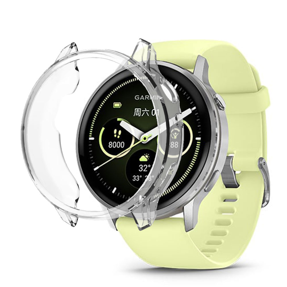 Coque De Protection Complète Pour Garmin Venu 4 (45mm) - Avec Verre Trempé écran, Antichoc, Vert