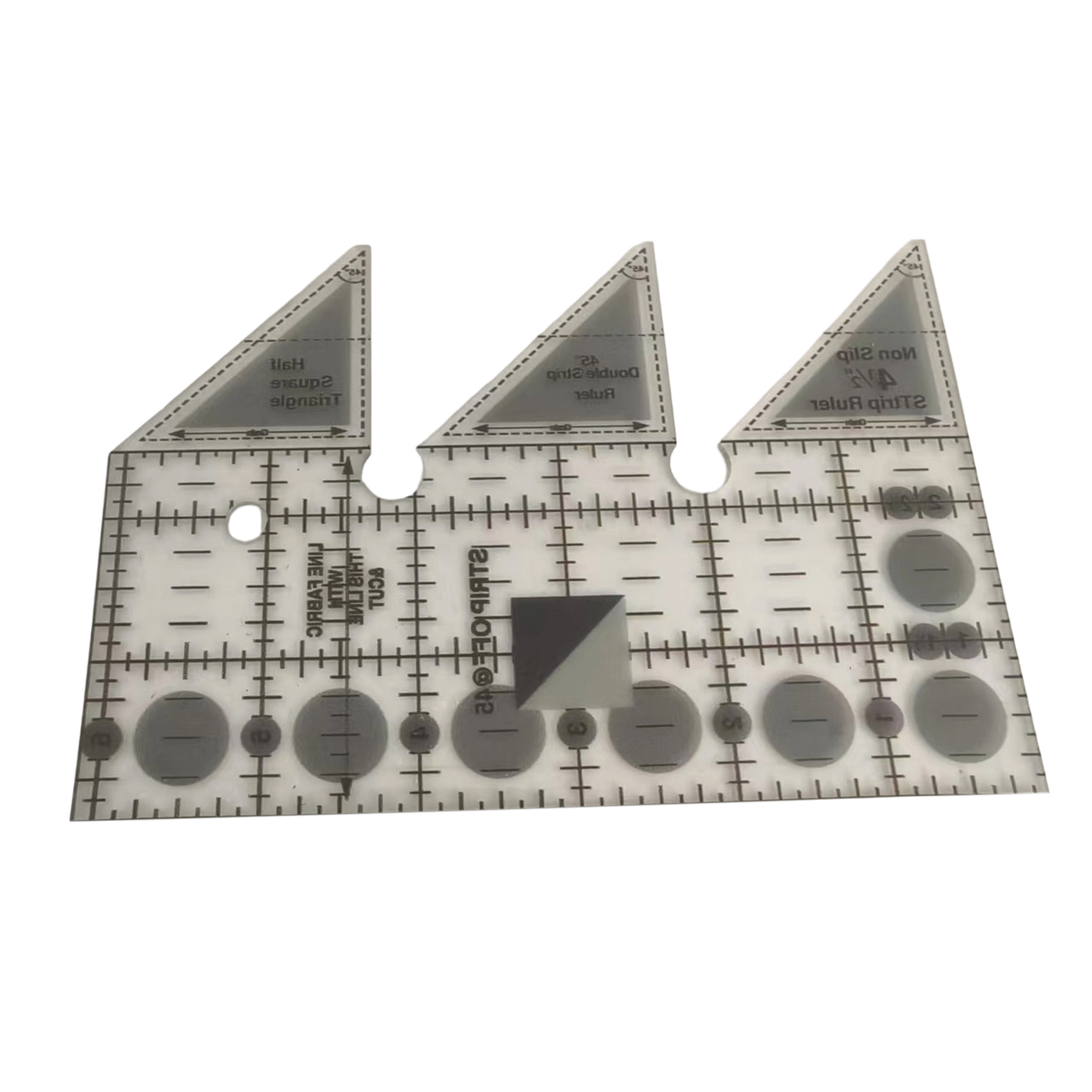 Goodbro Quilting thước đo Công cụ vẽ kiến trúc thước mẫu may góc 45 độ để may và thủ công công cụ đo Acrylic trong suốt để đan móc và thêu đôi