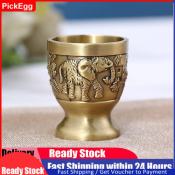 PickEgg Vintage Whiskey Shot Glass Animal Embossed Wine Goblet Mini Wine Glass