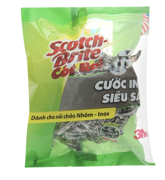 CƯỚC INOX CHÀ NỒI SIÊU SẠCH SCOTCH BRITE 3M 30GR