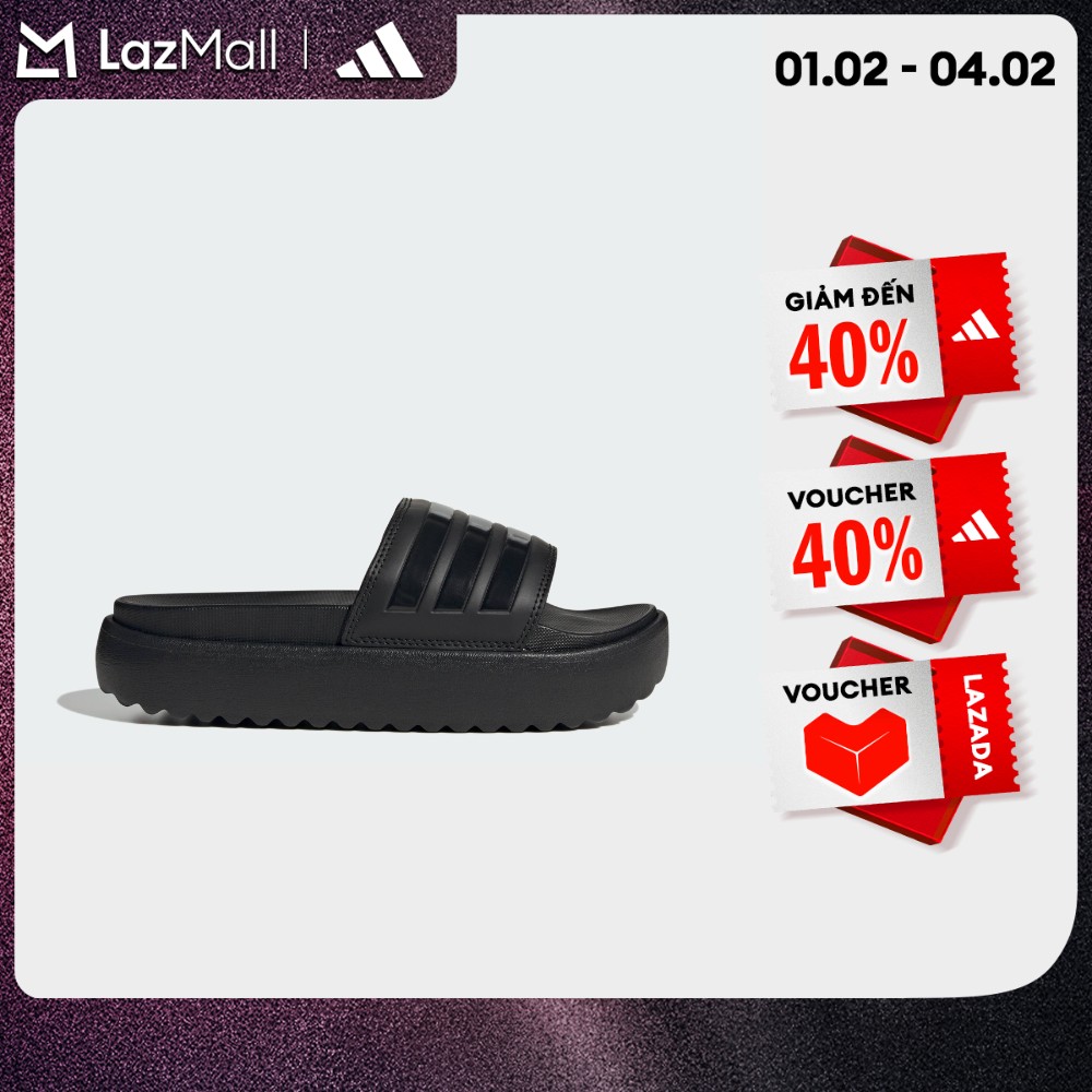 adidas Bơi lội & Phong cách sống Dép Platform adilette Nữ Đen HQ6179