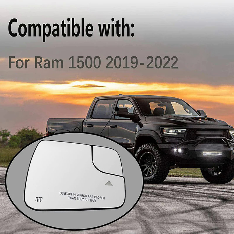 Trái Phải cánh gương kính nước nóng lái xe hành khách bên cho Dodge Ram 1500 2500 2019 2020 2021 2022 tự động phụ kiện