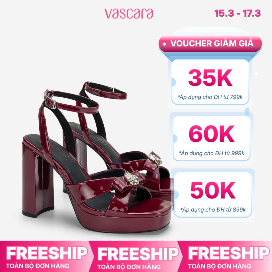 [Voucher 50K | 15.03 - 17.03] Vascara Giày Platform Phối Nơ Trang Trí - SDN 0853