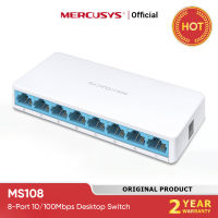Mercusys | MS108 | 8-Port Switch | 10/100 Mbps | Plug & Play | Desktop Network | Ethernet LAN | Hub