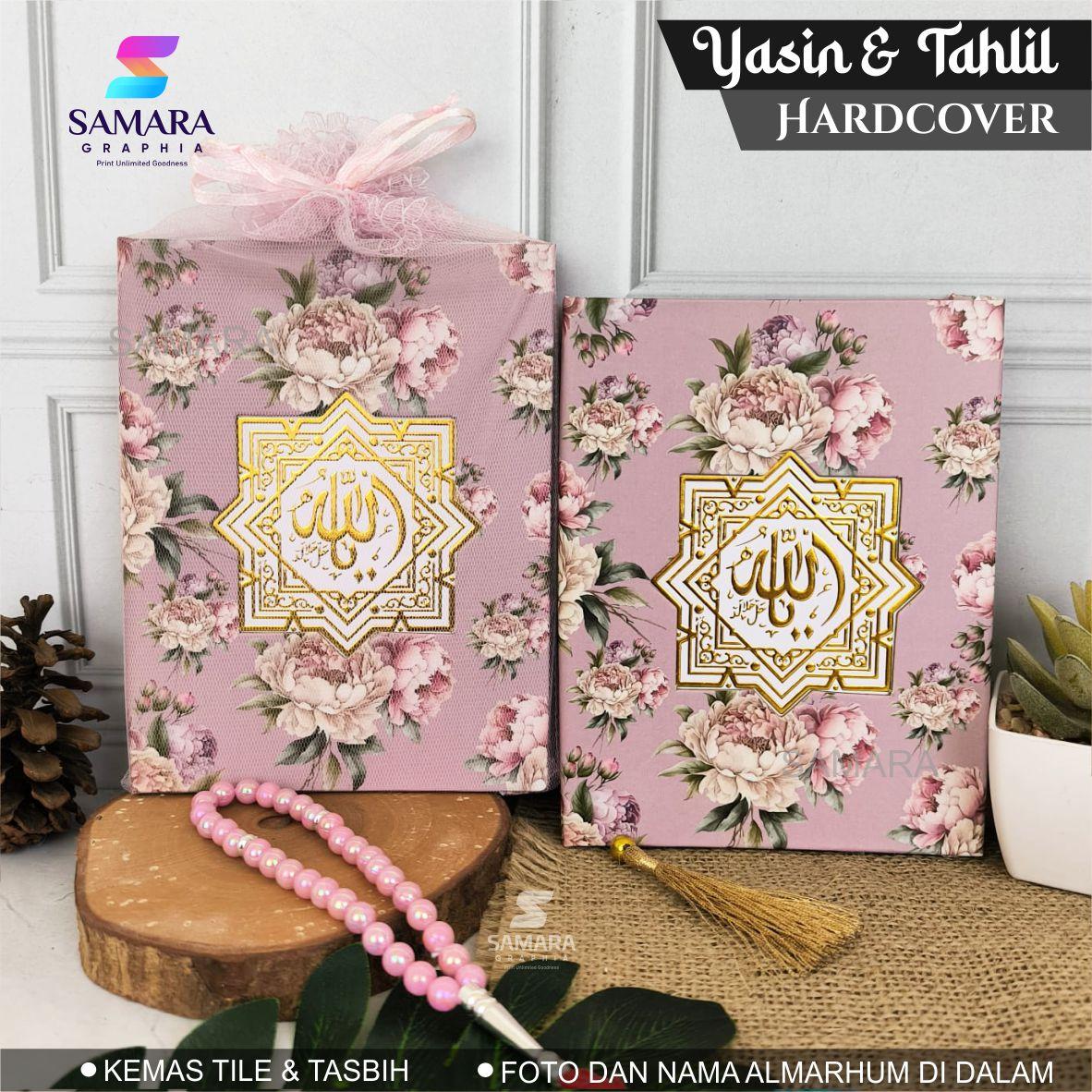 PAKET 10 PCS Buku yasin dan tahlil hardcover custom lengkap foto almarhum 40 100 1000 harian embos MUSโฆ