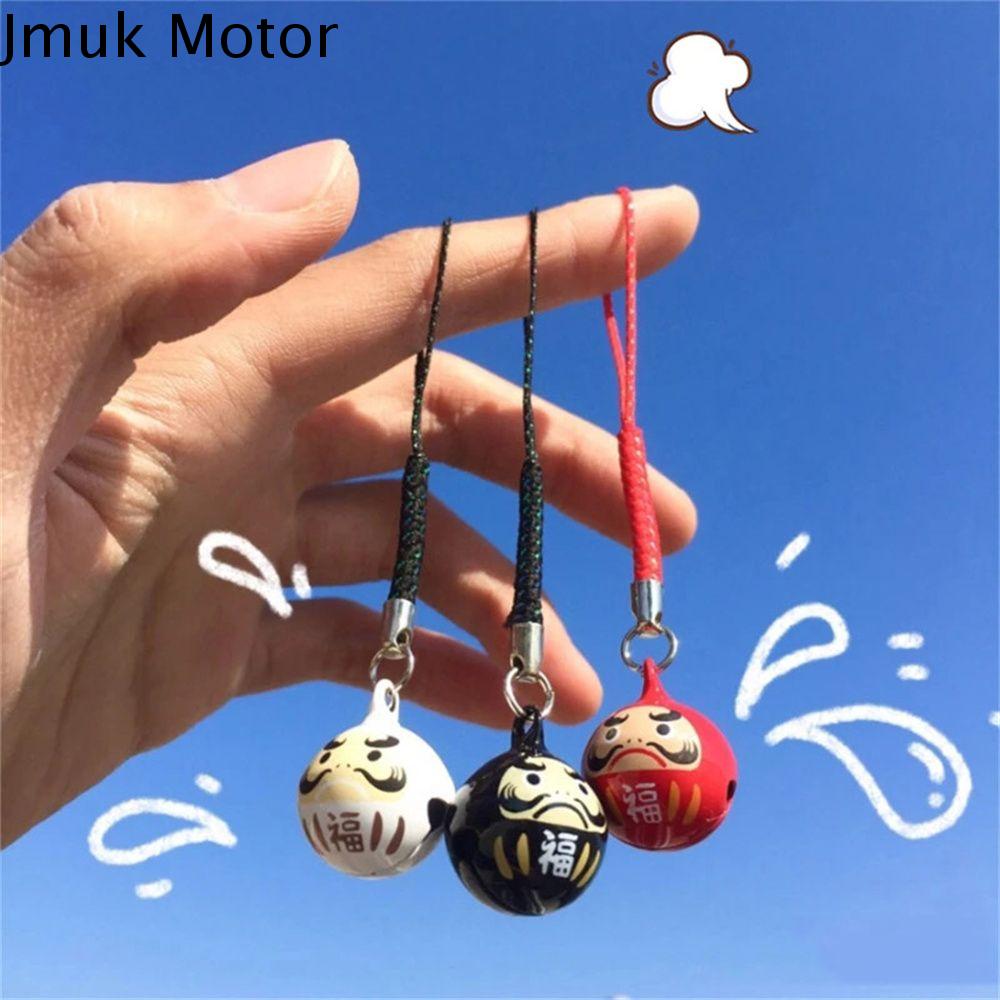 JMUK Đồ trang sức Sự quyến rũ của điện thoại thông minh Đồ trang sức tự làm Phụ kiện điện thoại Chuông nước dây đeo túi Chuông dây chuyền Móc chìa khóa Chìa khóa Daruma Nhật Bản