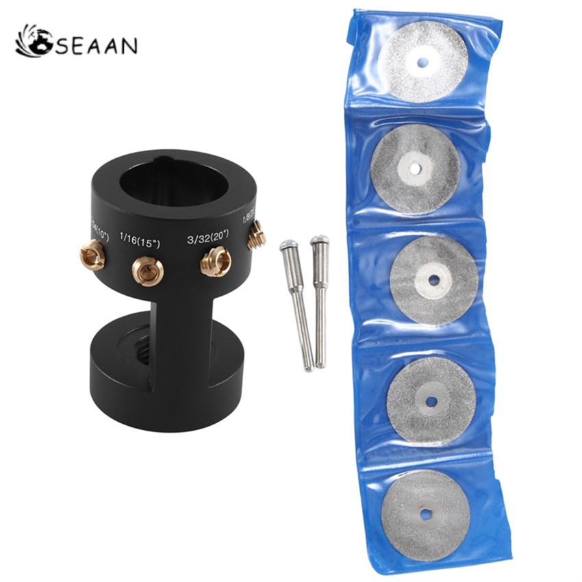 Điện cực vônfram Mài Mài Bộ Đầu Kit Hàn Tig công cụ với cut-off khe đa góc & amp, bù đắp, lỗ ngang