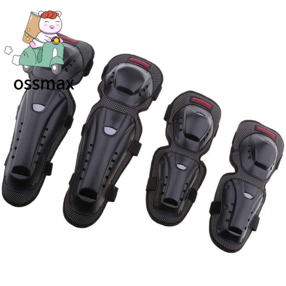 Ossmax 4 cái/Bộ đồ bảo hộ chắn gió cưỡi ngựa trượt băng chống rơi đầu gối khuỷu tay miếng độn bảo vệ xe máy miếng đệm bảo vệ đầu gối khuỷu tay bảo vệ Bảo vệ Bảo vệ đầu gối