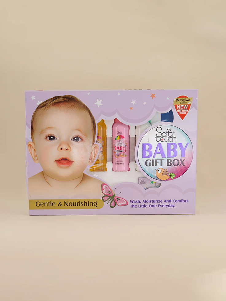 Soft Touch Baby Gift Box Large 8 Items | Baby Care Gift Set