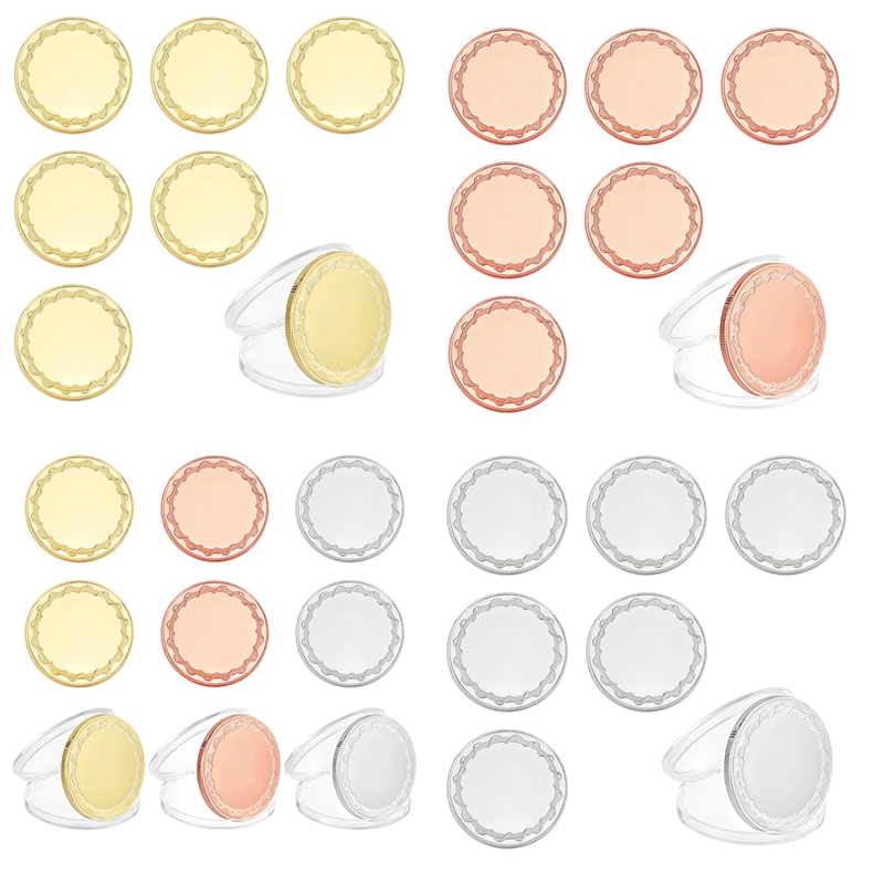 6Pcs Blank 1.57 Inch Stamping Blank Medal 3mm Thick Solid Laser Engravable Discs
