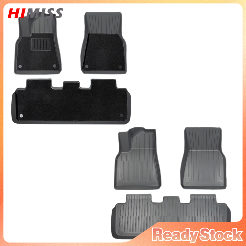 HIMISS Waterproof Floor Mats Set, Anti-Slip Car Liner Floor Mats All-Weather Floor Liner Replacement Interior Accessories Compatible For Model 3 Y 2021-2023 ราคา 3,583 บาท*ส่งฟรี