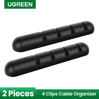 UGREEN Cable Organizer Silicone USB Cable Winder Flexible Cable Management Clips Cable Holder For Mouse Headphone Earphone-Intl