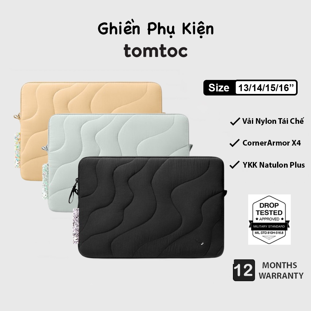 Túi Chống Sốc Tomtoc USA The Terra Collection Macbook M3/M2/M1 13/14/15/16inch 2018-2023