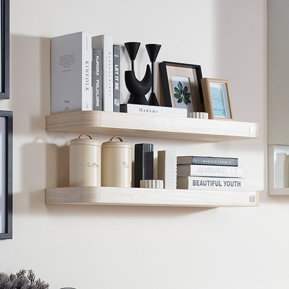 SB Design Square ELLE DECOR X SB DESIGN SQUARE ชั้นแขวน รุ่น Ma Cherie สีไม้อ่อน ขนาด 80 cm (1 ชิ้น) (80x25x5 ซม.) ราคา 790 บาท*ส่งฟรี