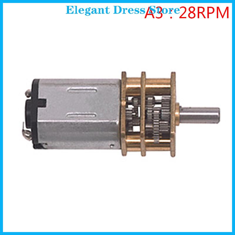 [K&P Elegant]👗👗 Micro N20 Bánh Động Cơ Tốc Độ Chậm Kim Loại Hộp Số Giảm Tốc Động Cơ Điện Tự Làm Đồ Chơi - 4