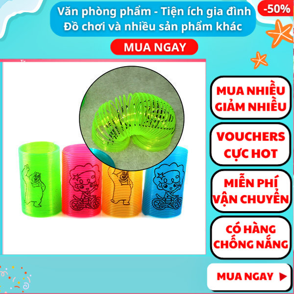 [HCM]Combo 4 lò xo đồ chơi cho bé loại nhỏ giá rẻ ✓ lò xo cầu vòng, Nguyễn Thùy Store