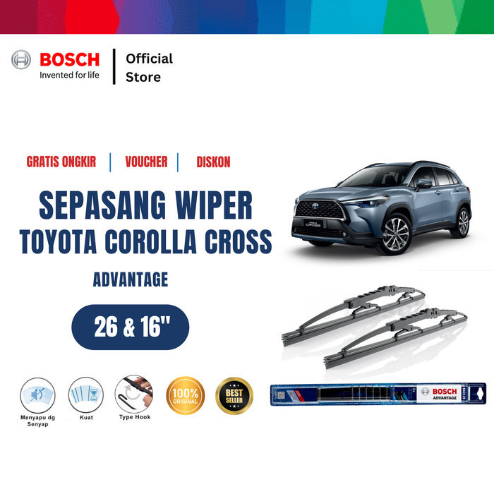⁠Bosch Wiper Mobil Toyota Corolla Cross Advantage 26 dan 16 Inci Giá 157,420 Đồng*Miễn phí vận chuyển