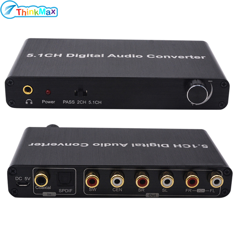 5.1CH Digital Audio Converter SPDIF Input To 5.1 Channel Audio Digital Sound Decoder Converter Compatible For DOLBY Decoding ราคา 1,052 บาท*ส่งฟรี