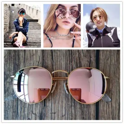 Fashion Women Sunglasses Metal Frame Mirror Lenses