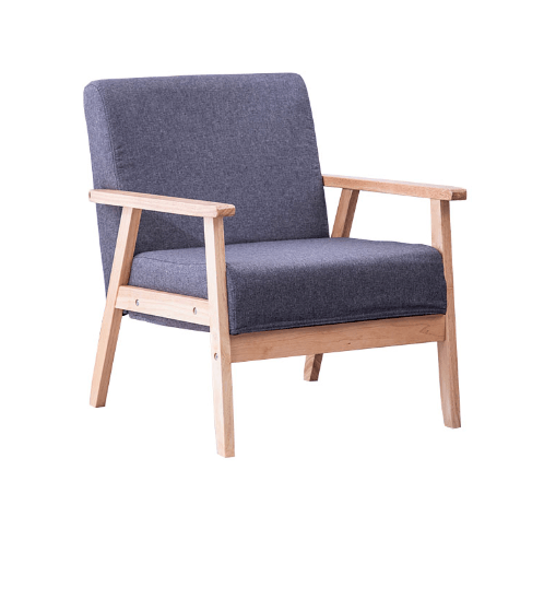 GHBathroom_Mall PULITO โซฟาผ้าขาไม้ที่นั่งเดี่ยว 65x65x71ซม. BONITO สีเทาเข้ม ร้านค้าเเนะนำ ราคา 2,189 บาท*ส่งฟรี