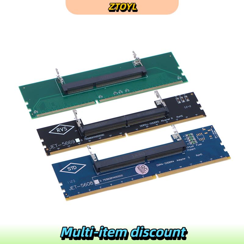 ZTOYL DDR3 DDR4 DDR5แล็ปท็อป SO-DIMM ไปยังเดสก์ท็อปอะแดปเตอร์แปลงการ์ดอะแดปเตอร์เชื่อมต่อหน่วยความจำแรม ราคา 128 บาท*ส่งฟรี