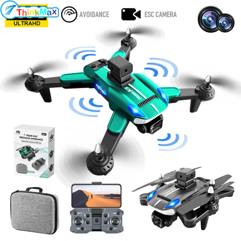 K8 Drone 4k Specialized Hd Dual Camera Drone Four-axis Aircraft Folding Aircraft Obstacle Avoidance Rc Helicopter Toys Gifts ราคา 2,535 บาท*ส่งฟรี