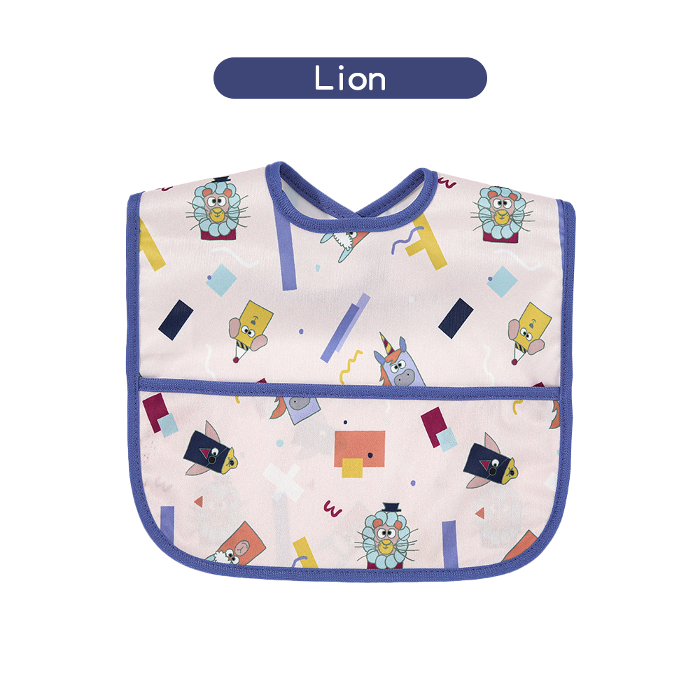 Mumystation Cartoon Kids Waterproof Bibs Baby Feeding Bib With Pocket Baby Apron Saliva Towel Dinosaurs Boy Girl