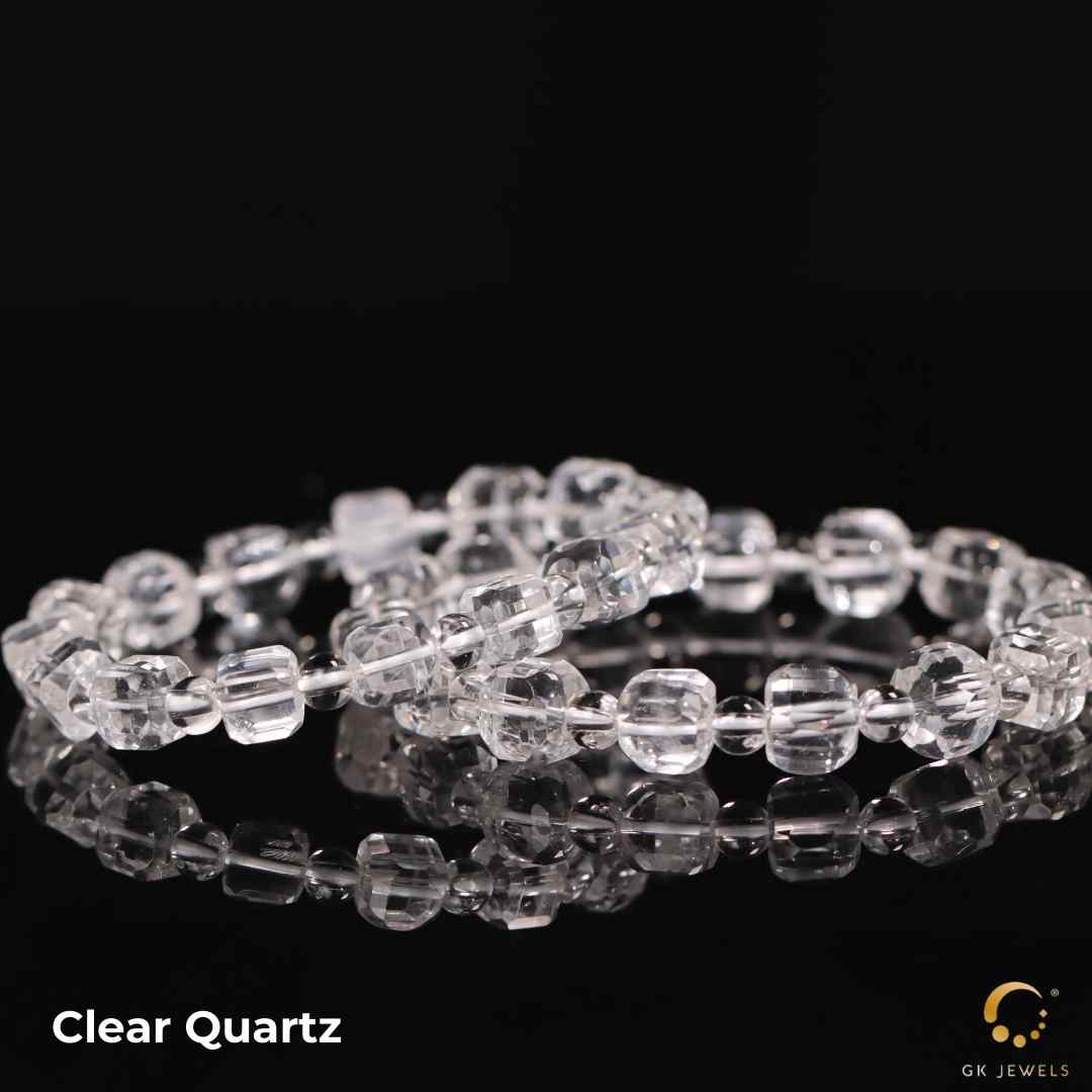 Clear Quartz Square Design Bracelet