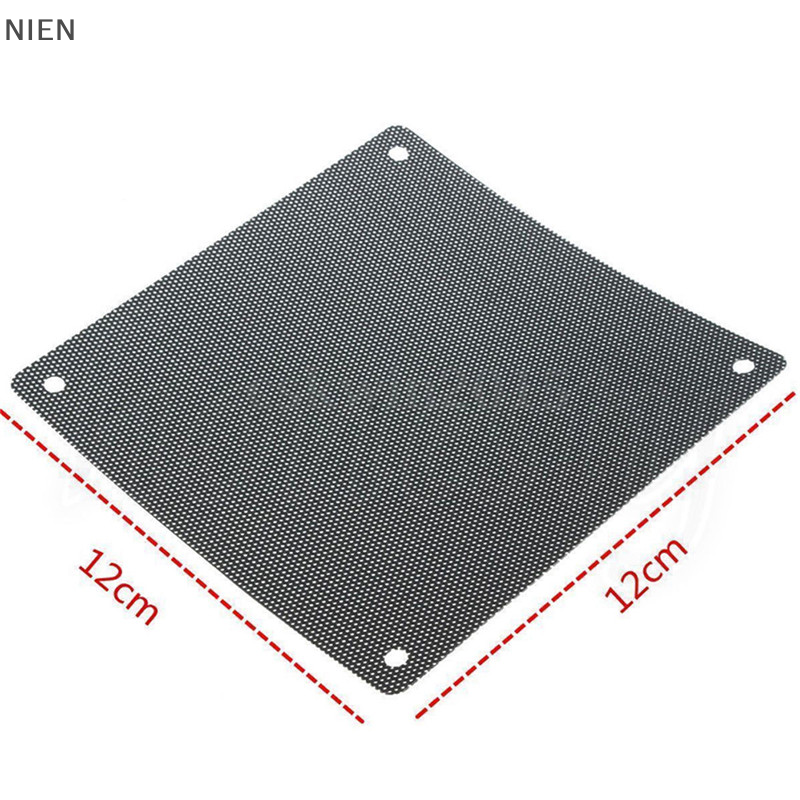 NIEN 5pcs 120mm cuttable đen PVC PC FAN lọc bụi bụi trường hợp máy tính lưới