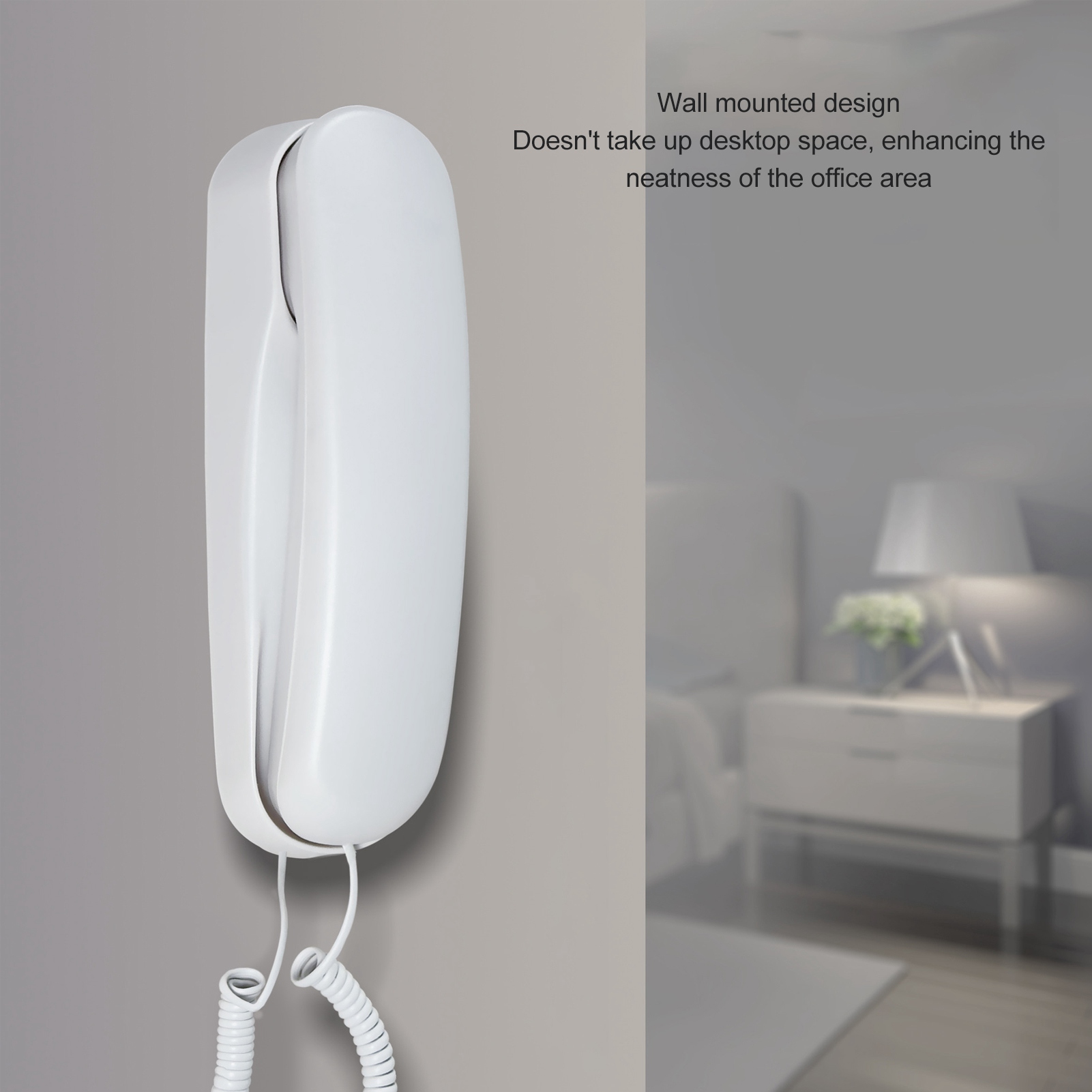 Wall Mountable Phone Corded Telephone Multifunctional Space Saving for Home ราคา 288 บาท*ส่งฟรี