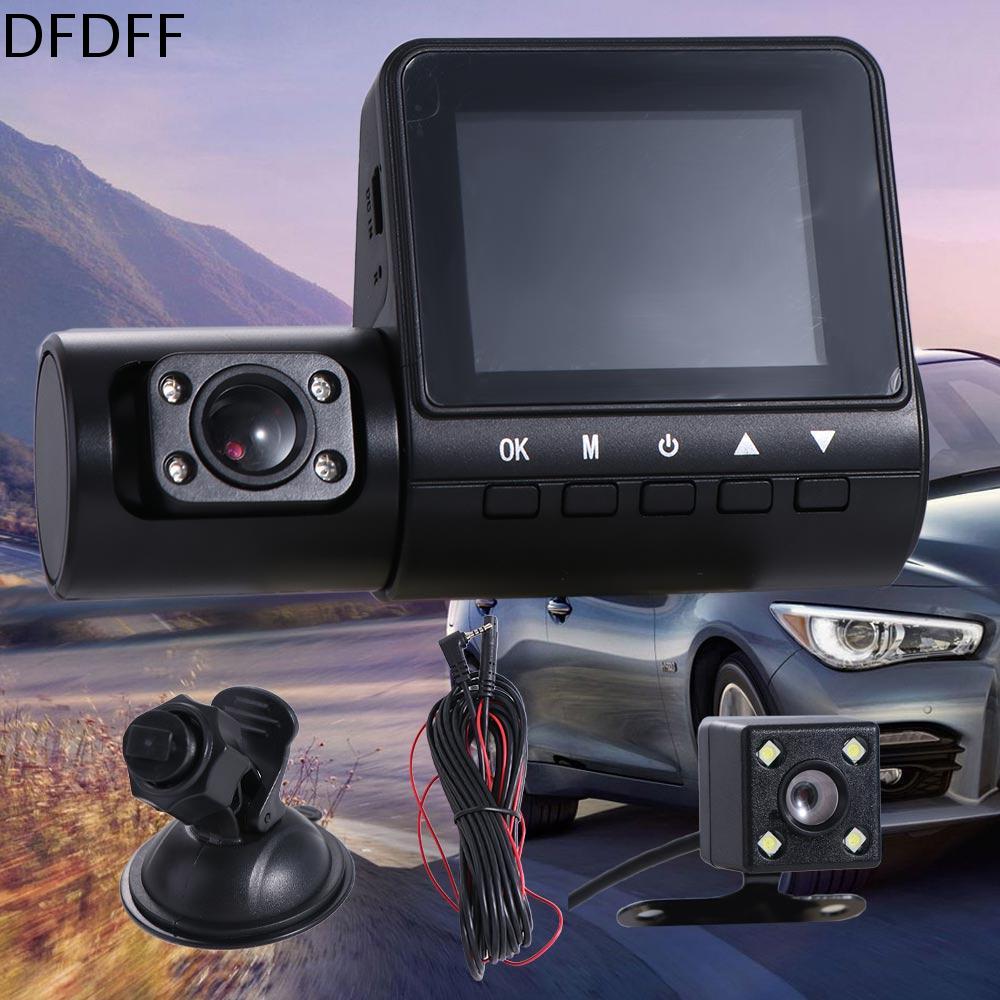 DFDFF 3-len Camera hành trình mini 3 kênh cho xe hơi 2 inch HD 1080P Máy Quay Video Xe Hơi 3 Camera 