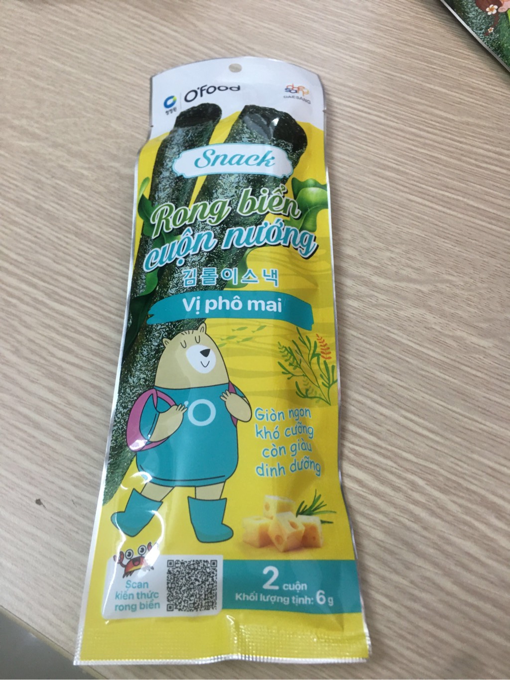 Snack rong biển cuộn nướng O'Food (6g)