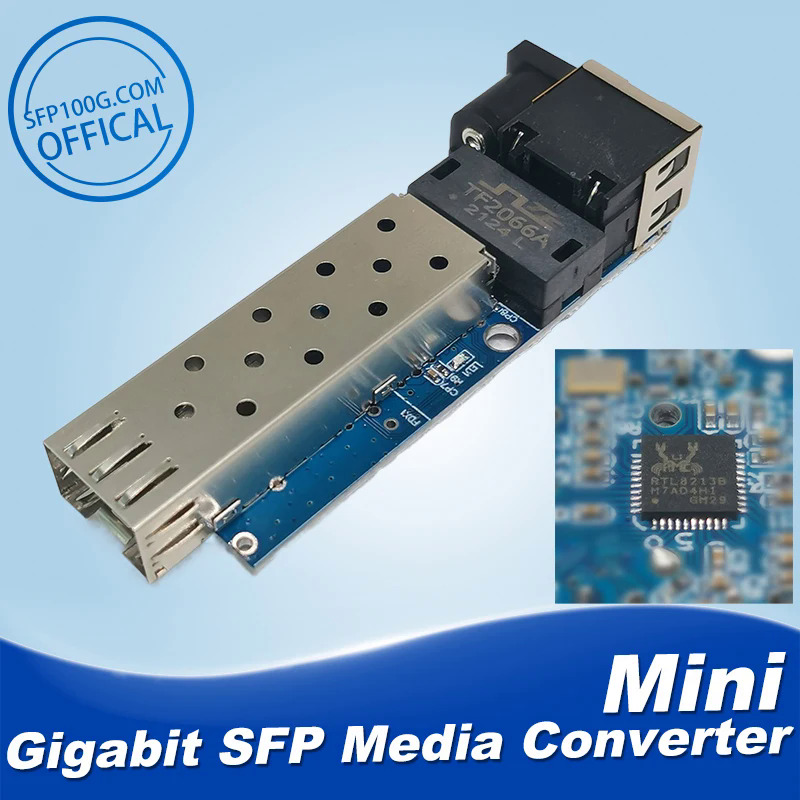 2Pcs SFP Mini Media Converter 1000Mbps SFP Gigabit Fiber Optical Board