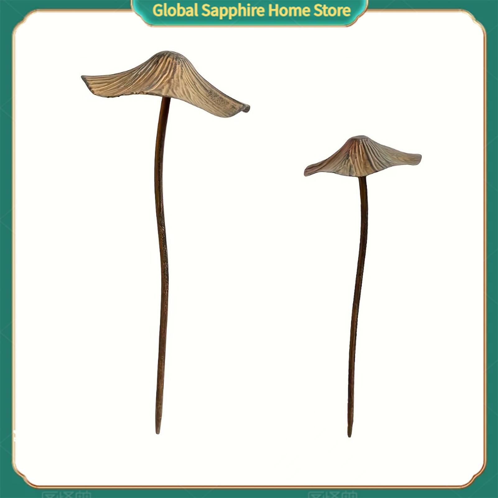 Vintage Garden Decoration Solar Light Holder Stake Rust-proof Metal Mushroom Garden Statue Outdoor Iron Mushroom Stake for Patio Lawn Yard Flower Pot Decoration Durable Planter Decor for Asia Giá 189,136 Đồng*Miễn phí vận chuyển