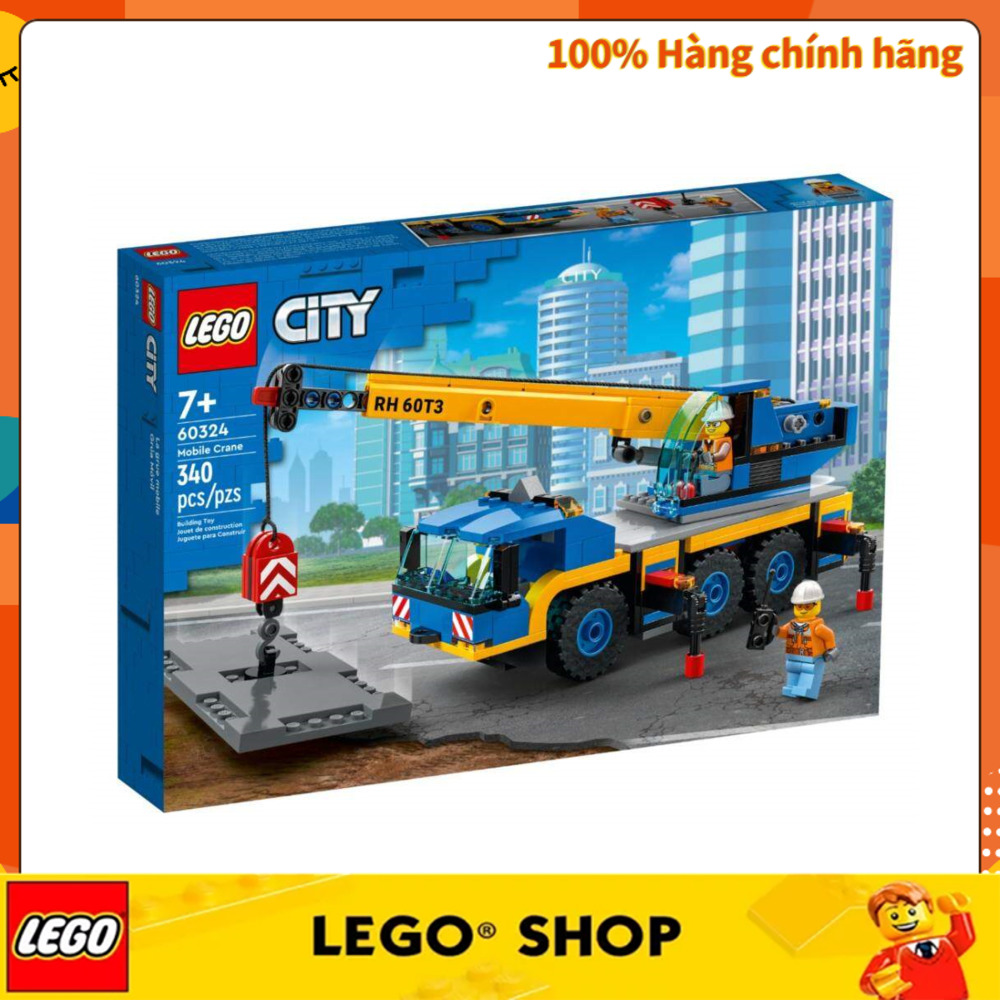 [100% chính hãng] LEGO® 60324 City Mobile Crane 340pcs 7+ Đồ Chơi Lắp Ráp lego