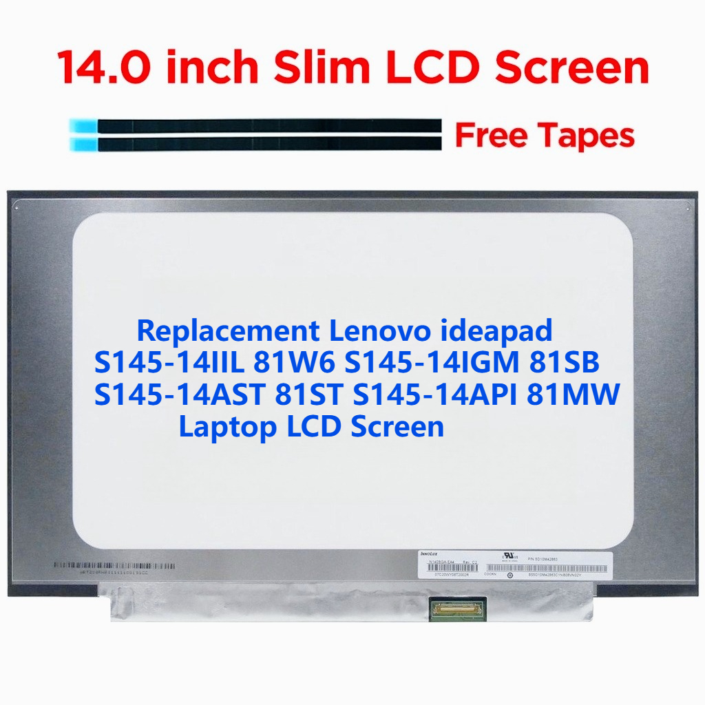 Screen Replacement For Lenovo Ideapad S145-14IWL 14.0" HD 1366 * 768 30 Pin LCD Non-Touch Screen Display Panel - Foto 13