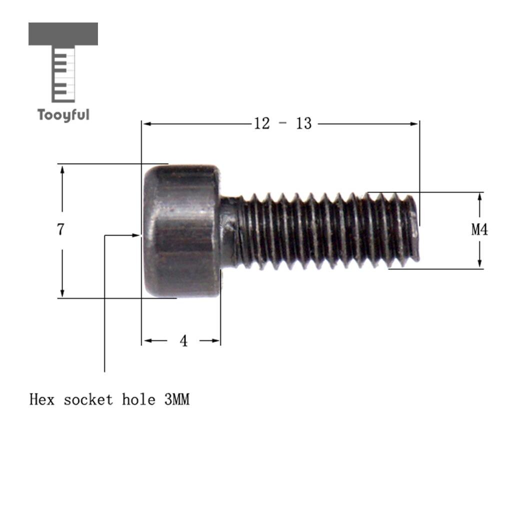 Tooyful 6 Pieces Electric Guitar Locking String Nut Clamp Hexagon screws M4 black