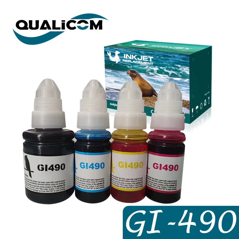 4-Pack GI190 GI290 GI490 GI790 GI890 GI990 GI71 GI81 Compatible Dye Ink Refill Replacement for Canon