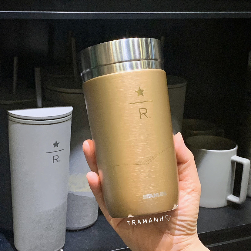 Starbucks reserve ly giữ nhiệt stanley gold 473ml